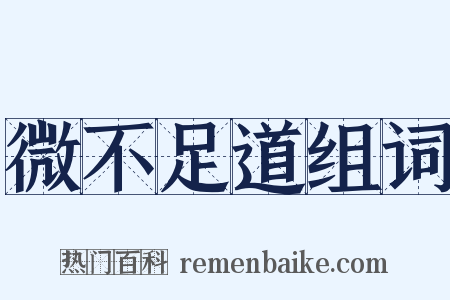 微不足道组词是什么意思的图片